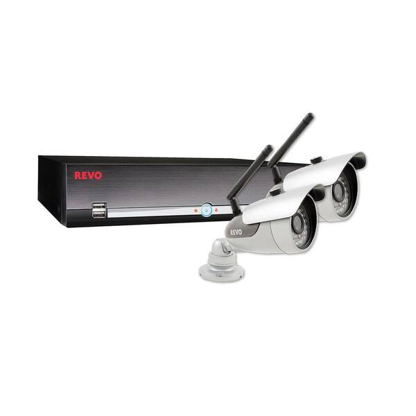 Revo 4-Channel 500 GB DVR Surveillance System with (2) 600 TVL Wireless Bullet Cameras