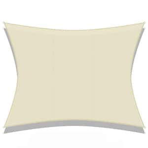 10 ft. x 13 ft. Beige Rectangle Sun Shade Sail