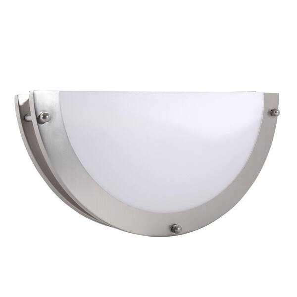 Unbranded Beatrice Brushed Nickel Motion Sensing Dusk to Dawn Outdoor Hardwired Lantern Sconce with Integrated LED