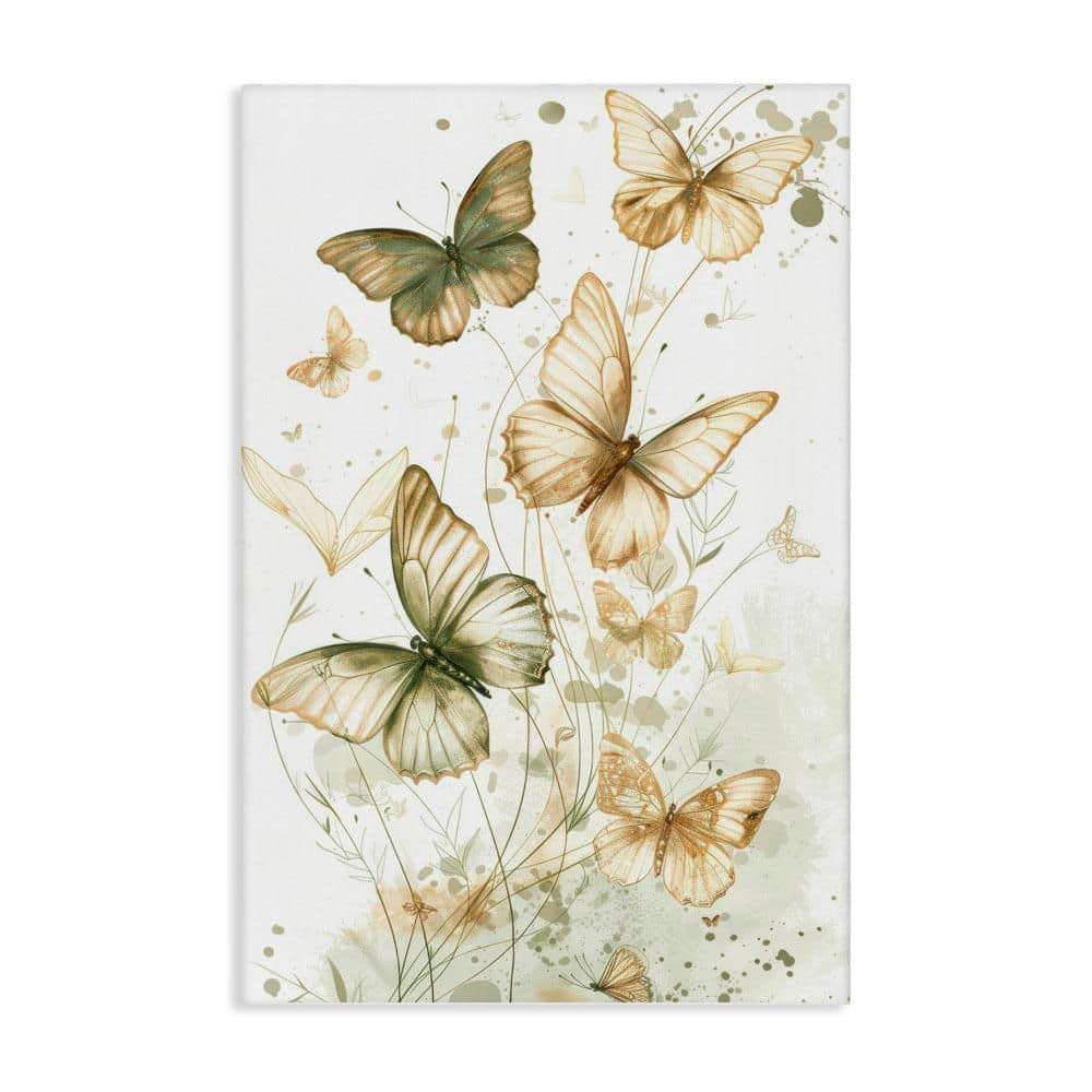 Neutral Watercolor Butterflies by LSR Design Studio Unframed Animal Graphic Art Print 24 in. x 16 in. price history on PriceWatchPro
