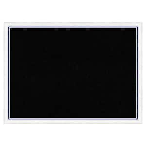 Morgan White Blue Wood Framed Black Corkboard 30 in. x 22 in. Bulletin Board Memo Board