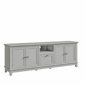Elegant 72 in. Gray TV Stand with Gray Cabinet Top Finish and Hidden Drawer Fits TV's Up to 75 in.