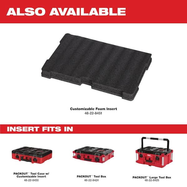 Milwaukee - PACKOUT 22 in. Large Portable Tool Box Fits Modular Storage System