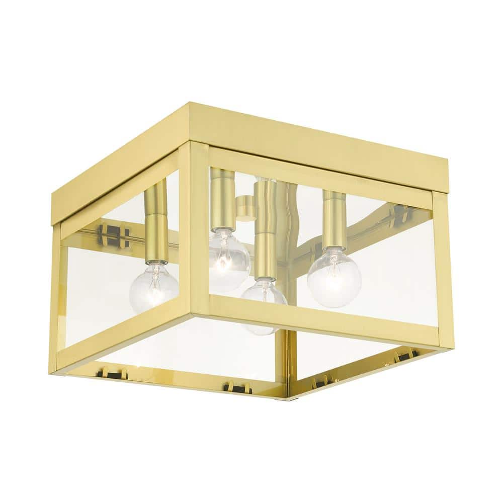 Creekview 4-Light Satin Brass Flush Mount Light price history on PriceWatchPro