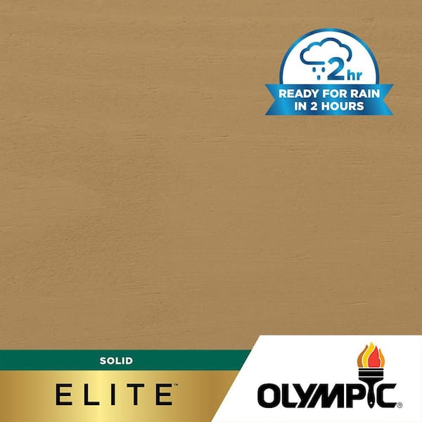 Olympic Elite 1 gal. SC-1015 Chamois Solid Advanced Exterior Stain and Sealer in One