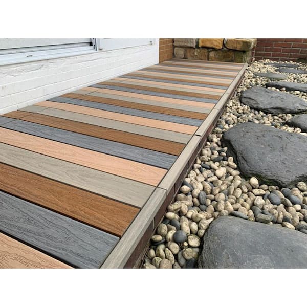 NewTechWood 1/12 ft. x 1 ft. Quick Deck Composite Deck Tile