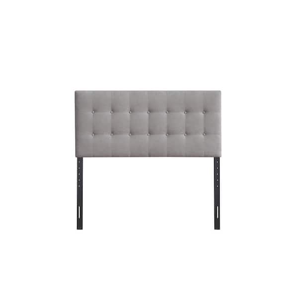 Home 2 Office Kirkwood 61.02 in. W Grey Full and Queen Expandable Width Headboard