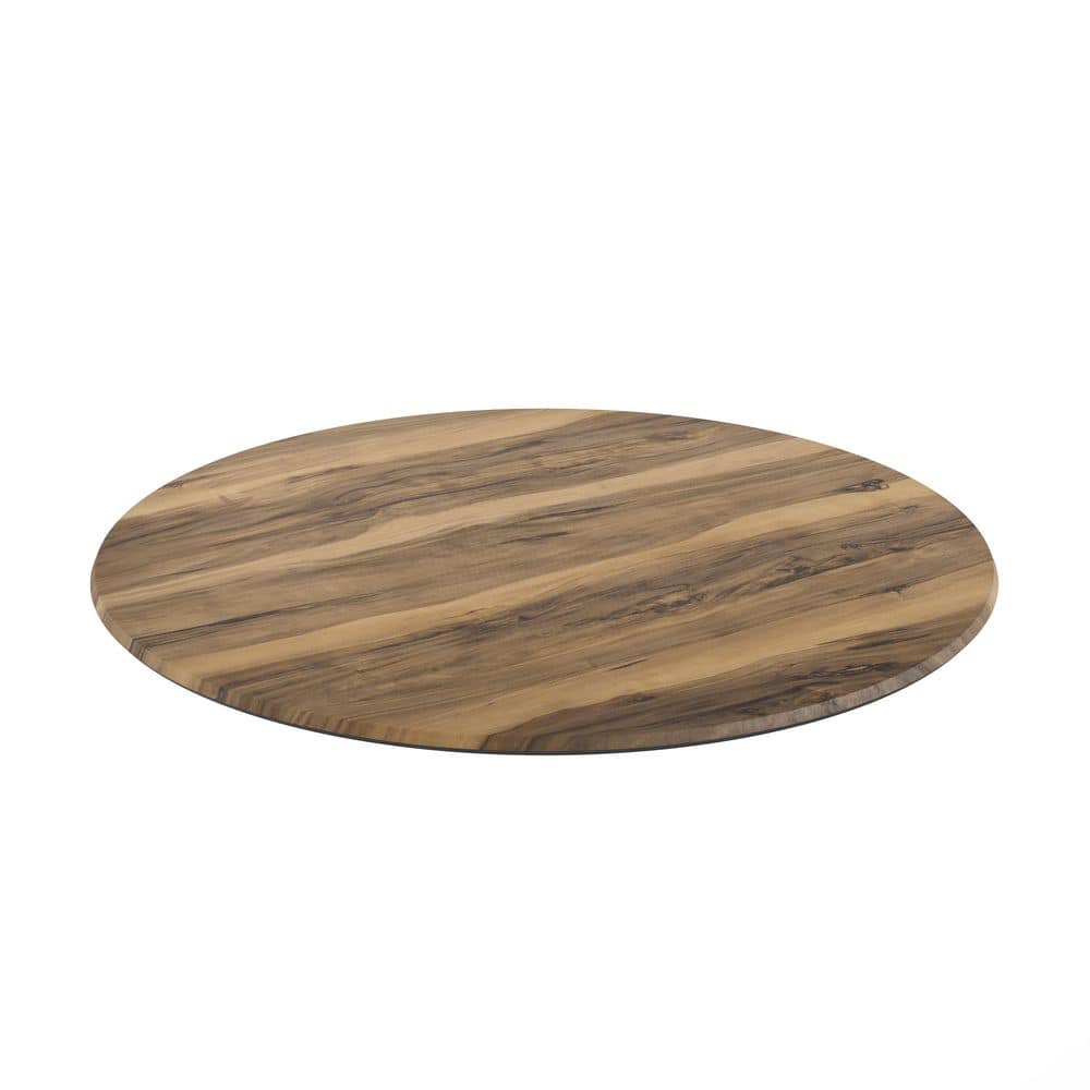 TopGuard Round Natural Wood 36 in. Indoor Outdoor Dining Table Seats 4 HPL Wrapped Table Top Only price history on PriceWatchPro
