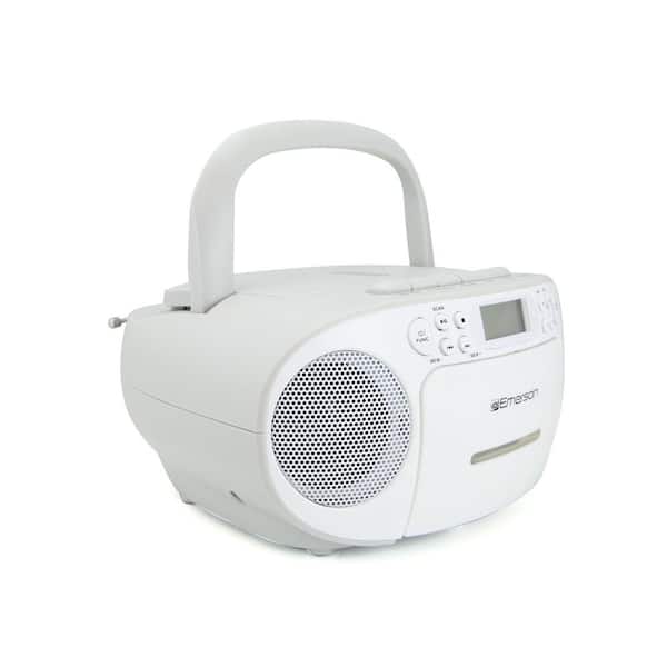 Emerson Portable CD Player Boombox with Cassette Player Combo, Tape Recorder, AM/FM