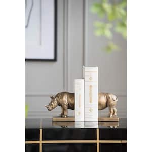 Brown Wood Animals Bookends (Set of 2)