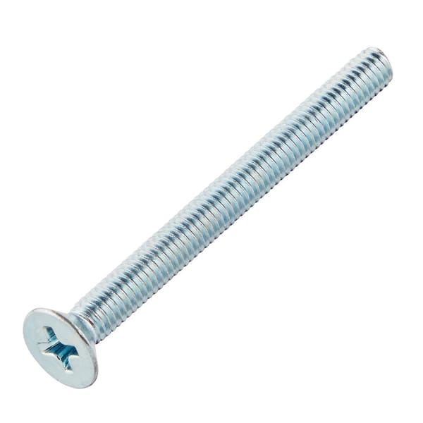 M4-0.7x45mm Zinc Flat Head Phillips Drive Machine Screw 2-Pieces