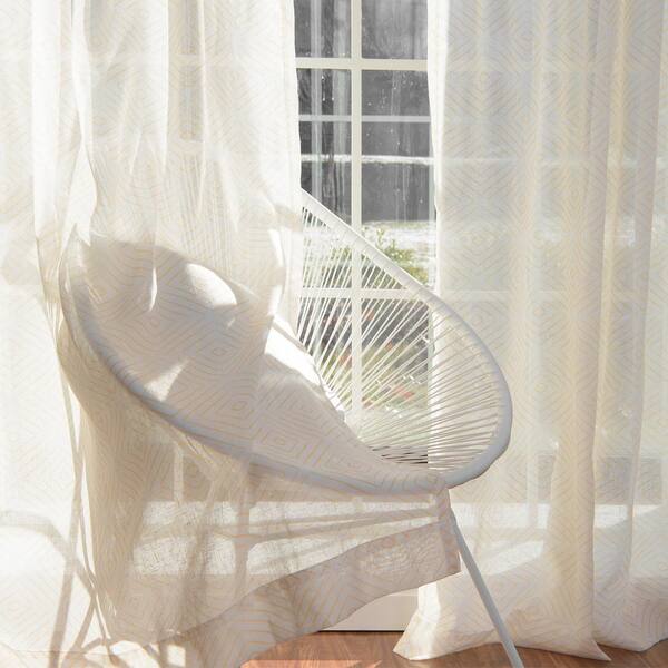 Tulle White Net Curtains For Home Decoration- Pack of 3 Sheer Curtains