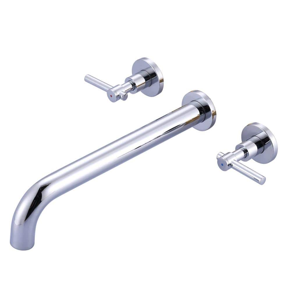 Reviews For Aleasha Double Handle Wall Mount Roman Tub Faucet In Chrome