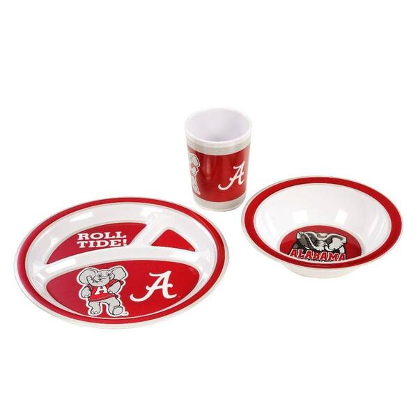 BSI Products NCAA Alabama Crimson Tide 3-Piece Kid's Dish Set