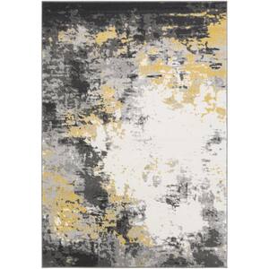 Marianne Charcoal/Mustard 5 ft. x 8 ft. Indoor Modern Area Rug