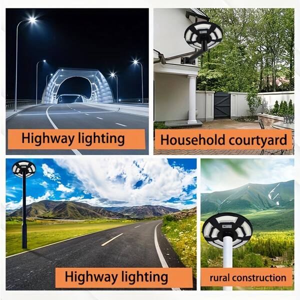 AUTMOON Solar Energy/Power Circular UFO Street Lamp, LED