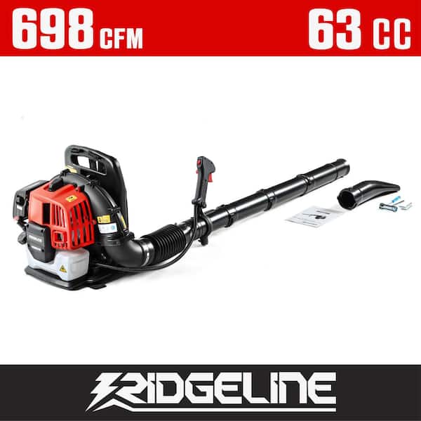 63cc 193 MPH 698 CFM Gas Backpack Leaf Blower, Air Volume for Lawn, Yard, Debris Cleanup, Low Vibration Ergonomic Design