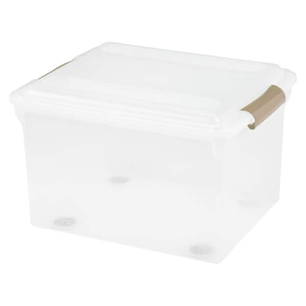 IRIS USA 58 Qt. (14.5 gal.) Snap Top Plastic Storage Box with Lid