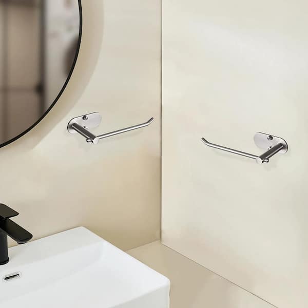 Wall Mount Brushed Nickel Stainless Steel Paper Towel Holder (2 Pack)