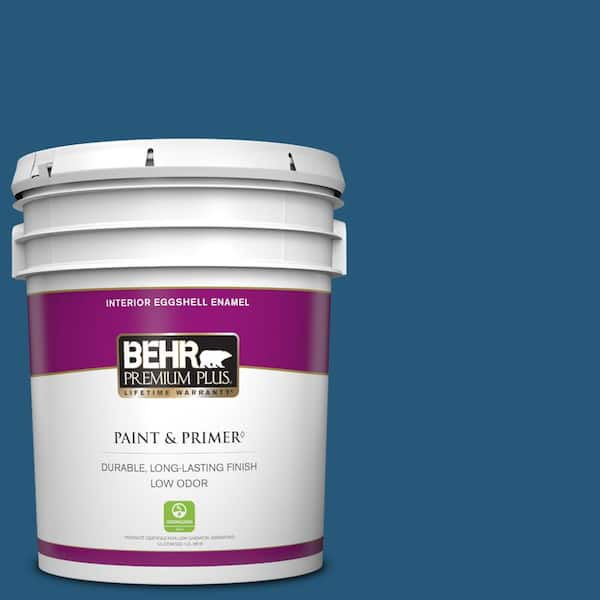 BEHR PREMIUM PLUS 5 gal. #S-H-560 Royal Breeze Eggshell Enamel Low Odor Interior Paint & Primer