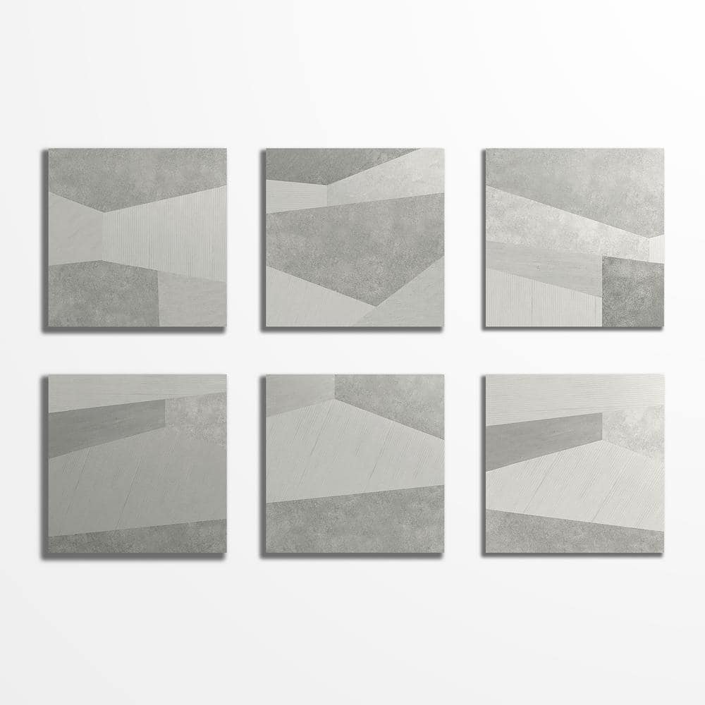Large Gray Matte Porcelain Floor and Wall Tile