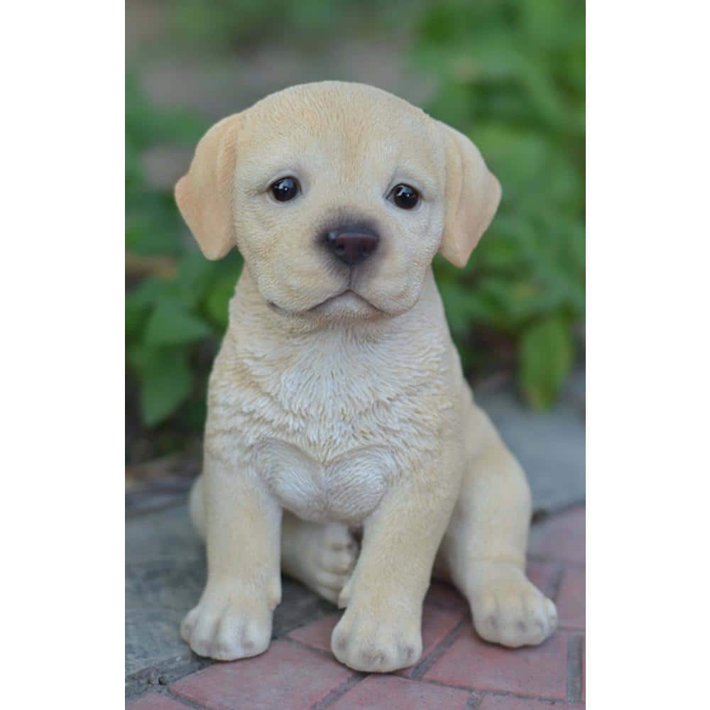 Yellow Labrador Puppy Polyresin Indoor/Outdoor Statue