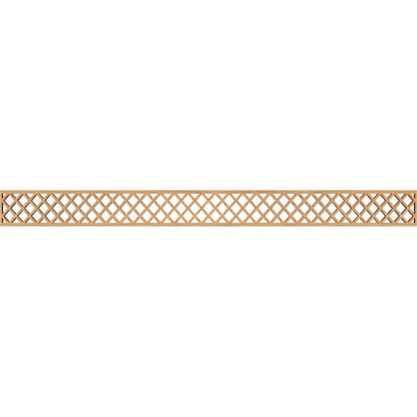 Ekena Millwork Manchester Fretwork 0.375 in. D x 46.375 in. W x 4 in. L Maple Wood Panel Moulding