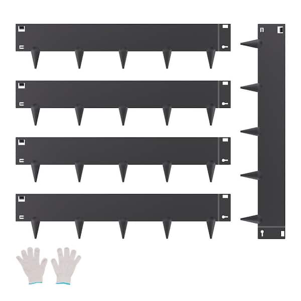 39 in. L x 0.06 in. W x 5 in. H Black Steel Edging Landscape Steel Garden Edging Borders Strips Edging Black (5-Pack)