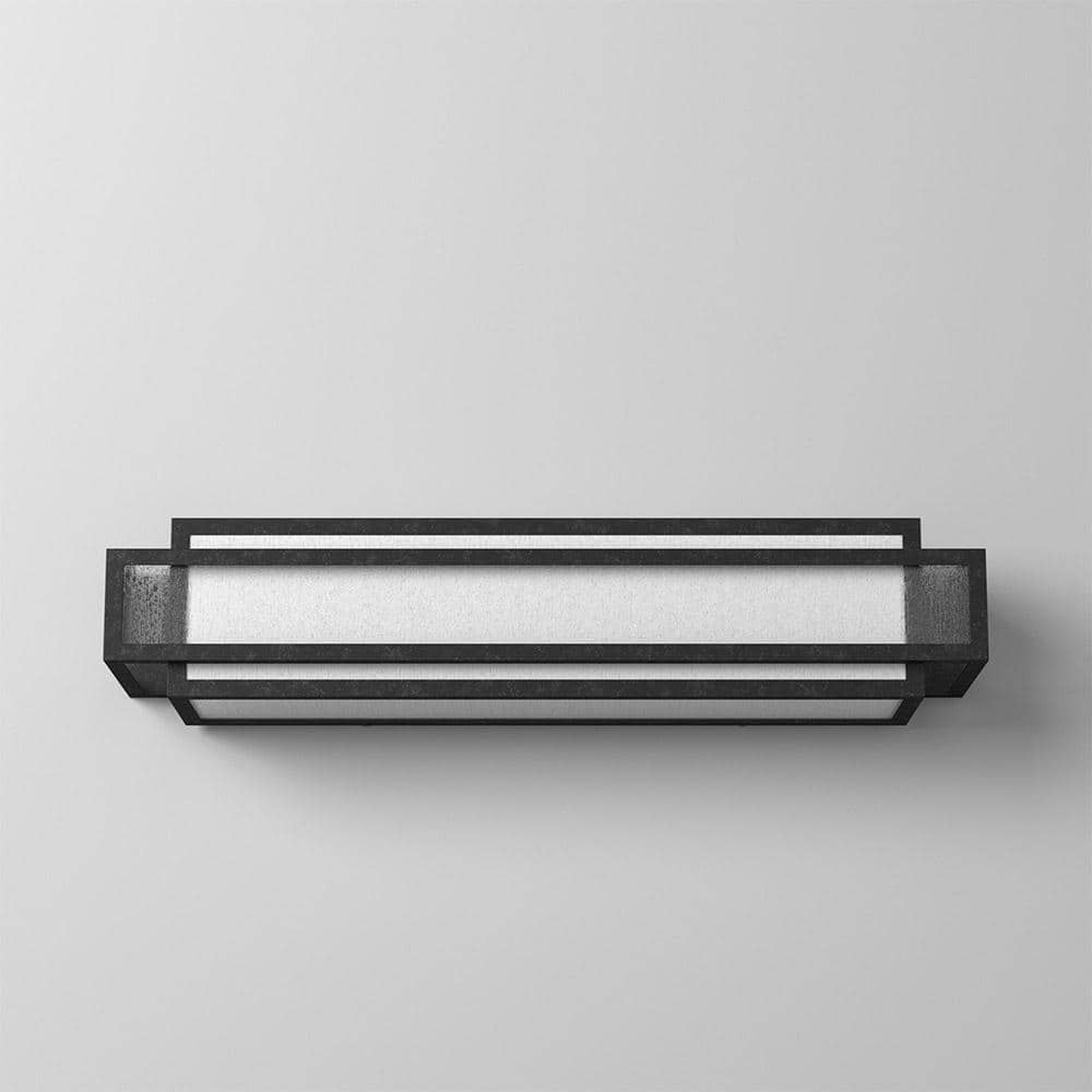 Camden Square Aged Charcoal 3-Light Bathroom Vanity with Seeded Glass