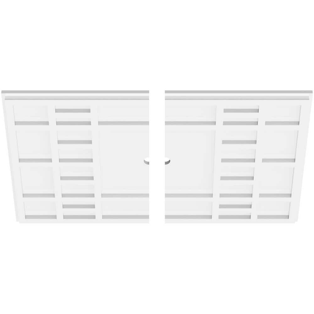 Beaux White PVC Contemporary Ceiling Medallion