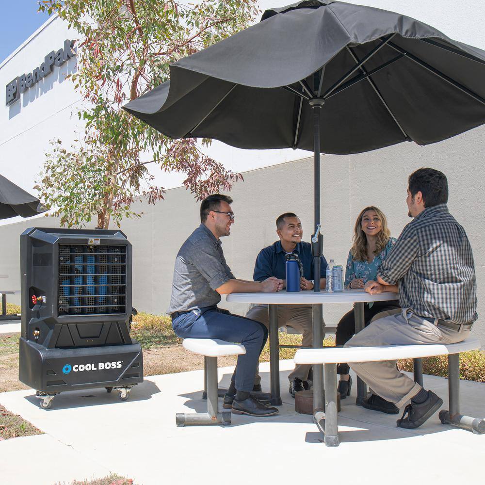 Cool Boss Black Industrial Portable Evaporative Cooler with 15.6 Gallon Reservoir