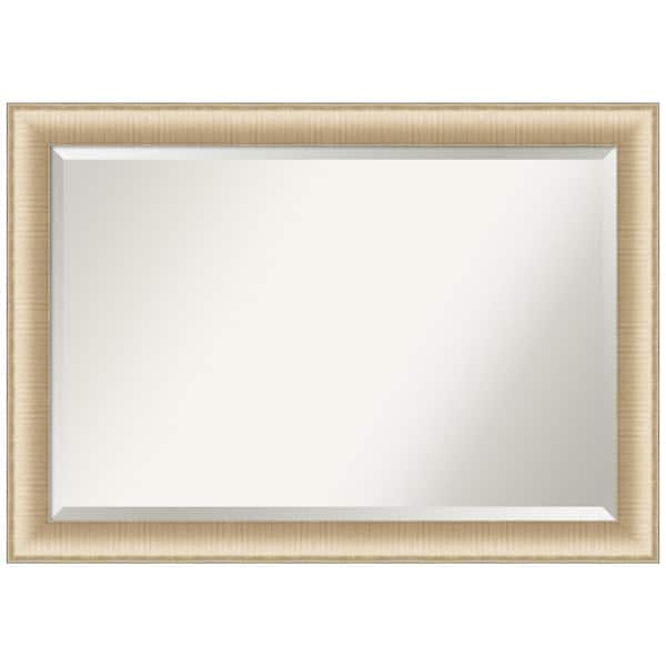 Amanti Art Elegant Brushed Honey 40.75 in. H x 28.75 in. W Framed Wall Mirror