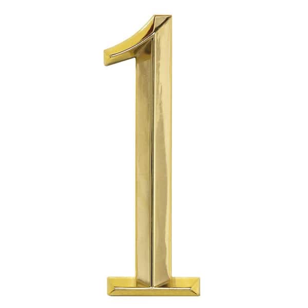 Whitehall Products Classic 6 in. Polished Brass Number 1