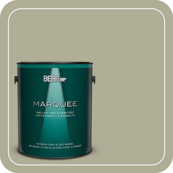 BEHR MARQUEE 1 gal. #MQ6-27 Sage Wisdom One-Coat Hide Semi-Gloss Enamel Interior Paint & Primer