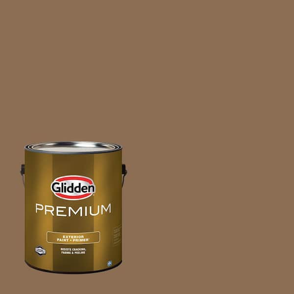 Glidden Premium 1-gal. PPG1079-6 Caravel Brown-6 Flat Exterior