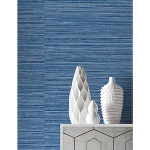 Luxe Haven Coastal Blue Luxe Sisal Peel and Stick Wallpaper (Covers 40.5 sq. ft.)