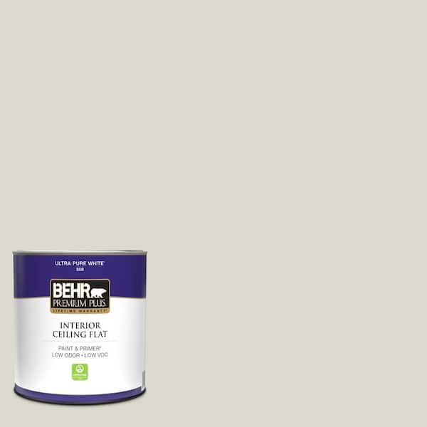 BEHR PREMIUM PLUS 1 qt. #N350-1 Hazy Trail Ceiling Flat Interior Paint