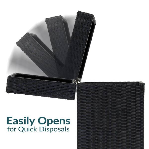 Sunnydaze Outdoor 14 in. W x 14 in. D x 31.5 in. H Black