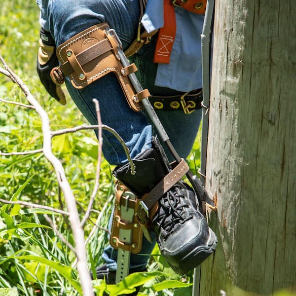 Sport Climbers Tree Climbing Strap-On Boot Spikes w/ Gear Adjustable Lanyard 