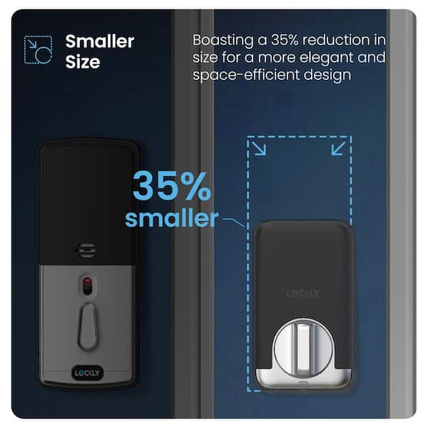 Lockly PIN Genie Pro Zeno Series Satin Nickel Deadbolt WiFi
