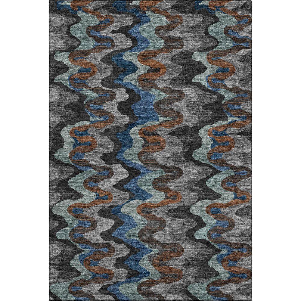 Mayfield Premium Machine Washable Abstract AMF2481 Black 9 ft. x 12 ft. Area Rug price history on PriceWatchPro