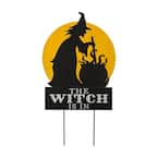 30 in. H Halloween Yard Stakes Wooden and Metal Witch is making prison or Wall Decor or Floor Decor