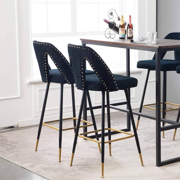 41 In Black High Back Metal Frame, What Height Stools For 41 Inch Counter