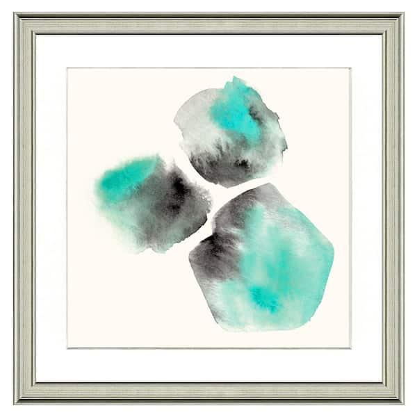 Vintage Print Gallery 20 in. x 20 in. Full Size "Turquoise gems" Framed Archival Paper Wall Art