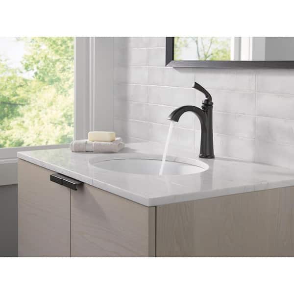 Geist Single Handle Single Hole Bathroom Faucet in Matte Black