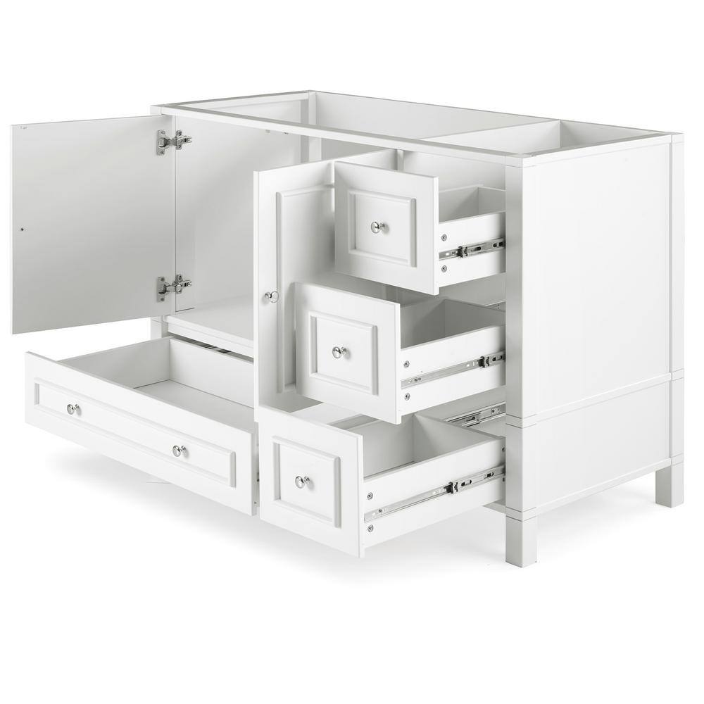Williamsburg 48" White Pine Vanity Cabinet with Soft Close Drawers