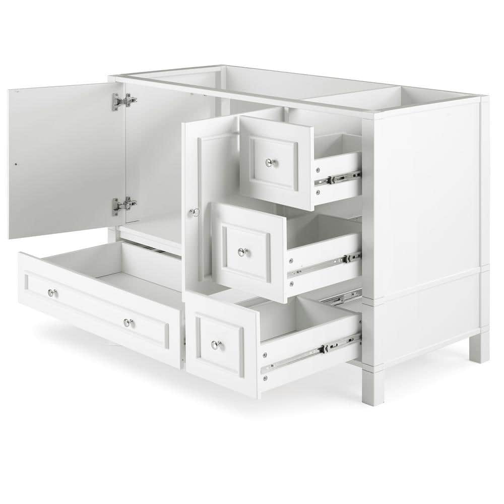 Williamsburg 48" White Pine Vanity Cabinet with Soft Close Drawers