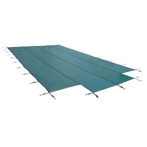 Blue Wave 16 ft. x 30 ft. Rectangular Blue In-Ground Safety Pool Cover  BWS315B - The Home Depot