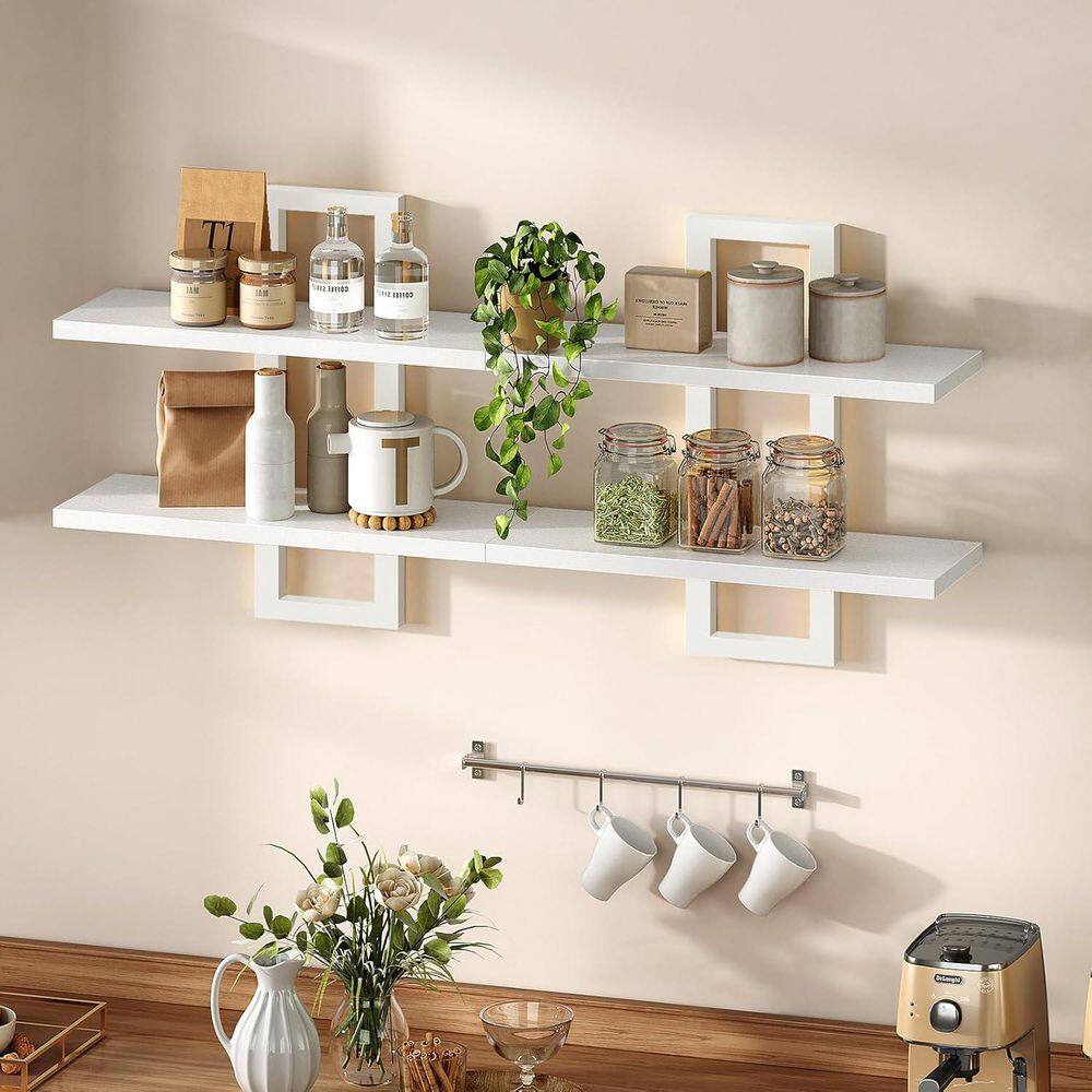 15 in. W x 5.3 in. D x 15.7 in. H White Composite Decorative Wall Shelf price history on PriceWatchPro
