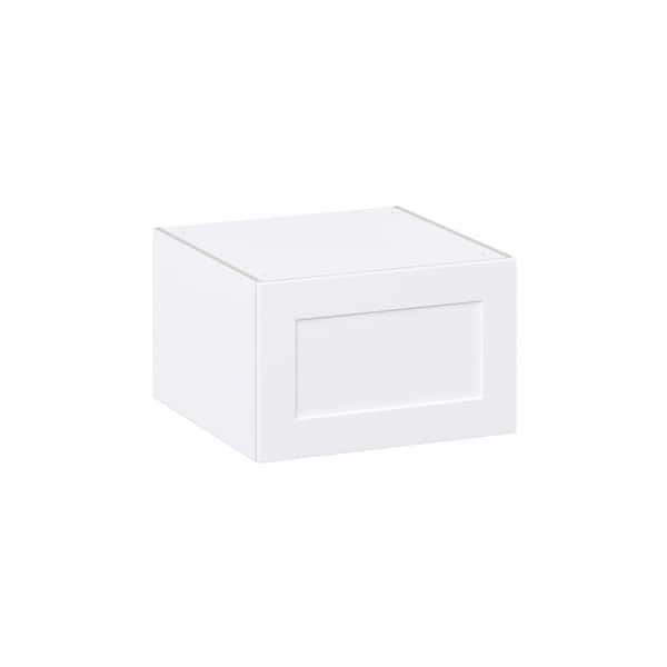 J COLLECTION Roseland 24 in. W x 24 in. D x 15 in. H Assembled Shaker Wall Bridge Kitchen Cabinet in Warm White with Lift Up Door